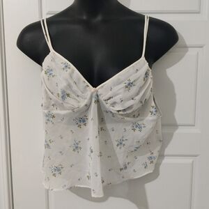 Victoria's Secret Wildflower Chiffon Cami Size Large New Without Tags
